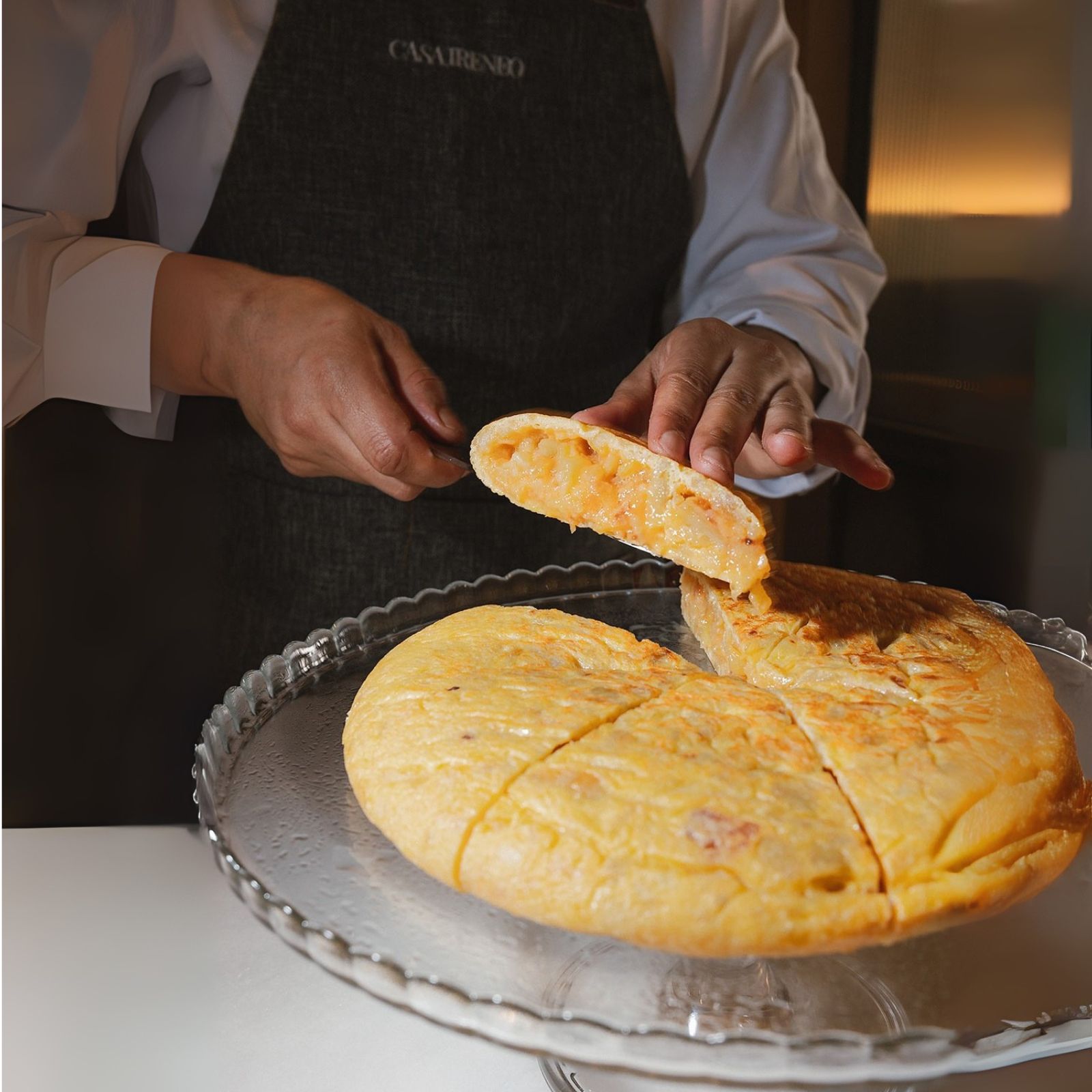 Tortilla de papa con cebolla de Casa Ireneo
